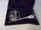 Quality Conn U.S.A. 16e Nickel Silver Marching Mellophone + Case
