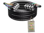 XLR Snake Cable Patch - 8 Channel 20ft Pro Audio Mic Cord Mixer Sound Stage PA