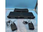 2x SHURE ULXP4 662-698 MHz Receivers & 2x ULX1-M1 Lav Mic Wireless Body-pack