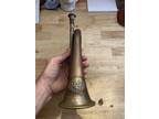 US Military Civil War Brass Bugle Horn Trumpet Patina Blemishes Metal Army GIFT