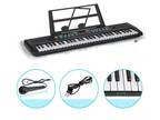 Professional Digital Piano Keyboard 61 Key Portable Electronic Instrument w/Mic