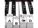 Piano Key Stickers for 88/76/61/54/49 Keys, Removable Piano Stickers for Black
