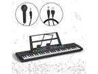 Digital Piano Keyboard 61 Key Portable Electronic Professional Instrument w/Mic