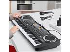 61 Key Music Electronic Keyboard Electric Digital Piano Organ w/ Stand & Mic