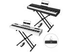 Black/White 88 Key Weighted Digital Piano Hammer Action Keyboard Stand,Pedal,Bag