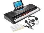 61-Key Digital Keyboard with Light Up Keys - Electronic Piano Beginner Kit