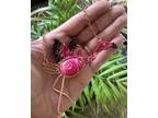 Wire Wrap Pink Lucite Flamingo Pendant