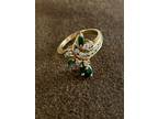 Emerald and diamond ring