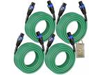 25FT Speaker Cords Speakon Cables FAT TOAD (4 PACK) | Twist Lock Connector Plug