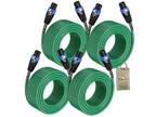 50FT Speakon Cables FAT TOAD (4 PACK Speaker Cords) | Twist Lock Connector Plug
