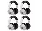 Mackie MC-350 Limited Edition White Closed Back DJ Studio Headphones 4 Pack