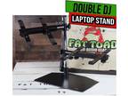 DJ Double Computer Laptop Stand - Duel Mount Holder Studio Mixer Controller Gear