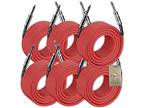 50FT PA Speaker Cables FAT TOAD (6 PACK) Quarter Inch Male Jack Pro-Audio Wire