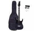 39" Full Size Black Electric Guitar with Amp,Bag,Accessories Pack Beginner