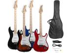 Glarry Maple Fingerboard Electric Guitar with Case and Accessories Pack