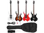 Burning Fire Style Beginner Electric Guitar w/Bag Pick Strap&Accessories