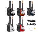 39.37" Beginner Sunset Electric Guitar +Bag Case +Cable +Strap +Picks 7 Color