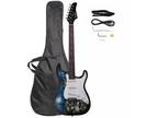 Glarry Rock School Band Blue Electric Guitar Set Special Pattern