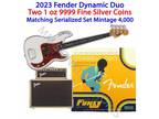 PAMP Fender Dynamic Duo 2 Coin Silver Set Precision Bass Guitar & Bassman Amp