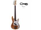 Glarry 4 Strings Burning Fire Electric Bass Guitar Right Handed