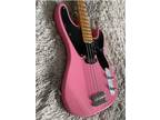 Custom JV OPB 4-strings Bass Guitar Pink PB Maple Fretboard Fast Delivery