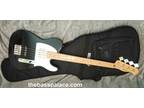 2013 Squier Vintage Modified Telecaster Bass Black Maple 32" Scale Fender Bag