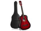 38-inch Beginner Acoustic Guitar Package - Starter Kit & Accessories - Red