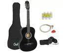 ZENY 38" New Beginners Acoustic Guitar W Guitar Case,Strap,Tuner and Pick.Black