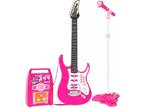 Best Choice Products Pink Kids Electric Guitar Play Set with Microphone Amp