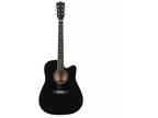 41" Black Full Size Cutaway Acoustic Guitar School Band With Bag & Wrench Tool