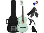 Best Choice Products 38in SoCal Green All Wood Guitar Kit with Gig Bag Picks