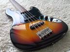 1993 Vintage RARE Fender Jazz bass JB45M medium scale 32" Sunburst JAPAN