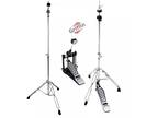 3-PACK Hi-Hat Pedal, Bass Pedal & Cymbal Stand by GRIFFIN - Full Size Percussion