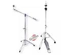 Hi-Hat Stand & Cymbal Boom Stand Kit by GRIFFIN | HiHat Cymbal Pedal Pull Chain