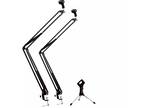 ChromaCast Scissor Arm Mic Stand 28" and 38" Pack | Professional Microphone Boom