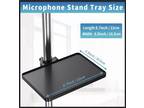 Universal Mic/Microphone Stand Tray Adjustable Clamp-On Rack Tray Holder Large