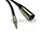 6ft XLR 3-Pin Male to 3.5mm 1/8" Mono Plug Shielded Microphone Mic Audio Cable