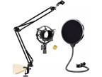 5Core Microphone Boom Stand With Scissor Suspension Arm & Universal Mounting Kit