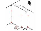 Microphone Boom Stand 3 PACK - GRIFFIN Telescoping Boom Tripod Studio Stage Mic