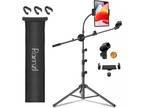 6 in 1 Microphone Stand Floor Boom Support Boom Gooseneck Mic Clips