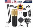 BM-800 Condenser Microphone Kit Studio Pop Filter Boom Scissor Arm Stand Mount
