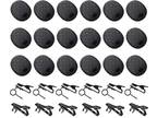 18 Pieces Lapel Microphone windscreen AND 12 Mic Lavalier Clips Kit = 30 Pieces
