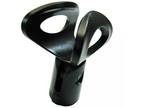 Black Flexible rubber adjustable mic holder clip for microphone stand NEW