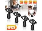 4Pcs Universal Microphone Clip Holder 180° for Handheld Mic