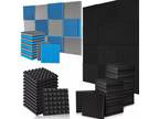 12-96 Pack Acoustic Panels High Density Sound Absorbing Studio Wall Foam Tiles