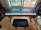 YAMAHA DGX660 88-Key Weighted Digital Piano With Furniture Stand, Black