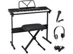 Keyboard Piano with Stool, Headphones, Microphone,Stand Play Music Electronic