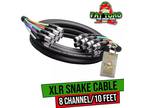 XLR Snake Cable Patch (10ft X 8 Channels) by FAT TOAD | Studio Stage, Live Sound