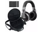 Pioneer DJ HDJ-X5 Professional Over-Ear DJ Headphones Silver w Carrying Case