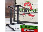 Folding DJ Laptop Stand - Computer Table Top PC Rack Clamp Mount Holder PA Gear